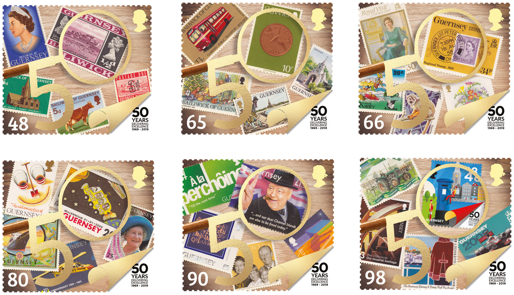 Set of 6 Stamps